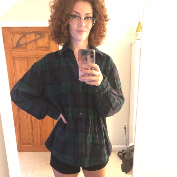 Soft Gap Blue Green Flannel - Picture 2 of 3